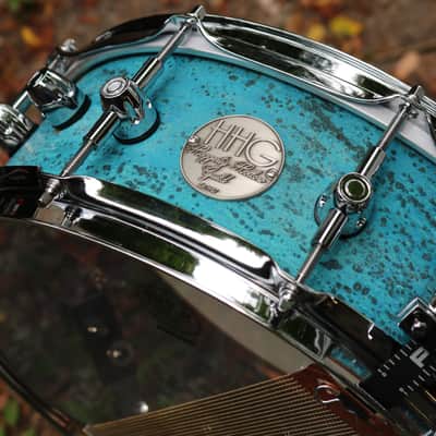 HHG Drums Super-muff Seamless Copper Snare Drum 2022 Natural Patina Copper image 24