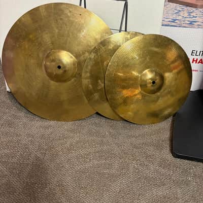 2 Piece Brass Cymbal Pack - 14" Hi-Hats & 18" Crash Ride image 1