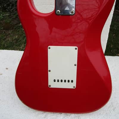 Fender Squier Stratocaster Guitar, 1984-1987, Japan, Serial # E642167, Torino Red, Gig Bag image 8