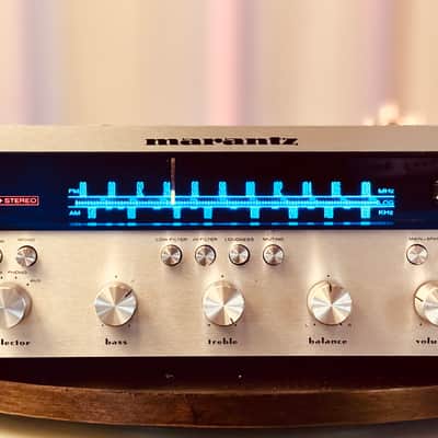 🎶✨ Marantz Model 2220 Vintage Stereo Receiver w/ Wood Case — Serviced/Cleaned, LED Dial, FM Stereo Working, Excellent Sound image 1