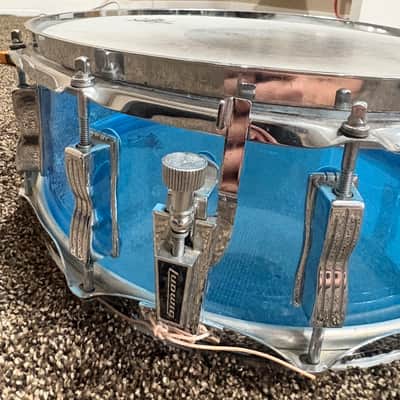 Ludwig Vistalite 70s-early 80s - Blue acrylic (transparent/vistalite) image 3