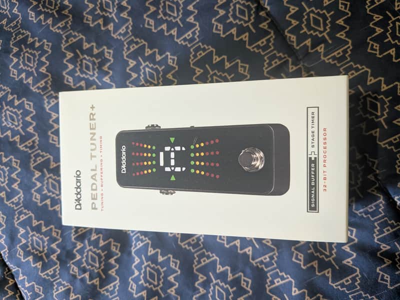 D'Addario PW-CT-23 Chromatic Pedal Tuner Plus 2025 Open Box New- Black image 1