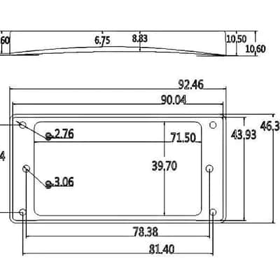 Electric Guitar or Bass Humbucker Pickups Cover Frame Flat Top Pickup Mounting Rings image 5