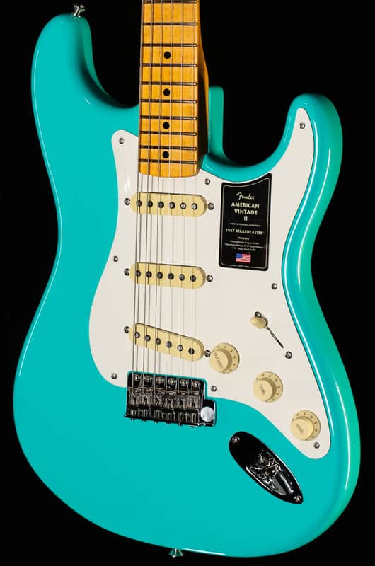 Fender American Vintage II 1957 Stratocaster Maple Fingerboard Sea Foam Green (371) image 1