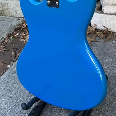 Vintage 1960s Kingston Kawai Teisco Swinga Style~S1T Hound Dog Offset Dbl Cutaway Guitar Ocean Blue All Original! ** SEE VIDEO** image 17