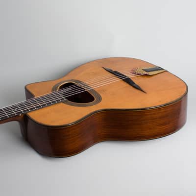 Selmer-Maccaferri  Modele Orchestre Acoustic Guitar (1932), ser. #163, molded fiberglass road case. image 7