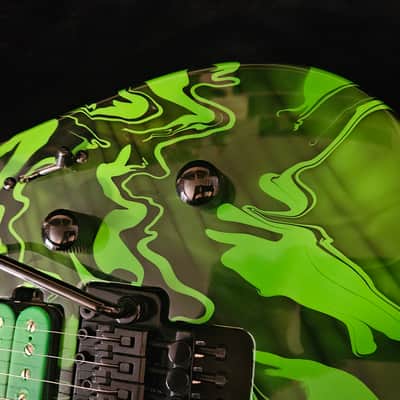 Jackson Pro Series DK2M Limited Run Slime 2014 Slime Green Swirl image 11