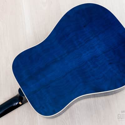 2022 Gibson Custom Shop Hummingbird Acoustic Electric Guitar Viper Blue Quilted Maple, Near-Mint w/ Case image 18