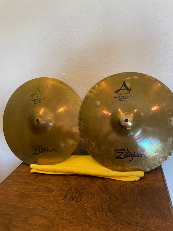 Zildjian 14" A Custom Mastersound Hi-Hat Cymbals (Pair) - Brilliant image 1
