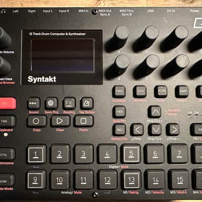 Elektron Syntakt 12 Track Drum Computer & Synthesizer 2022- Present Black