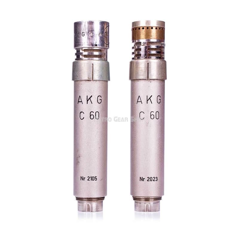 AKG C60 Tube Condenser Microphone Pair with N60A PSU CK28 Capsule AC701 image 1