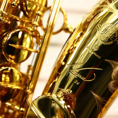 Selmer 74 Paris Reference 54 Professional Model Tenor Saxophone 2018 - 2019 - Dark-Lacquered Brass with Engraving image 3