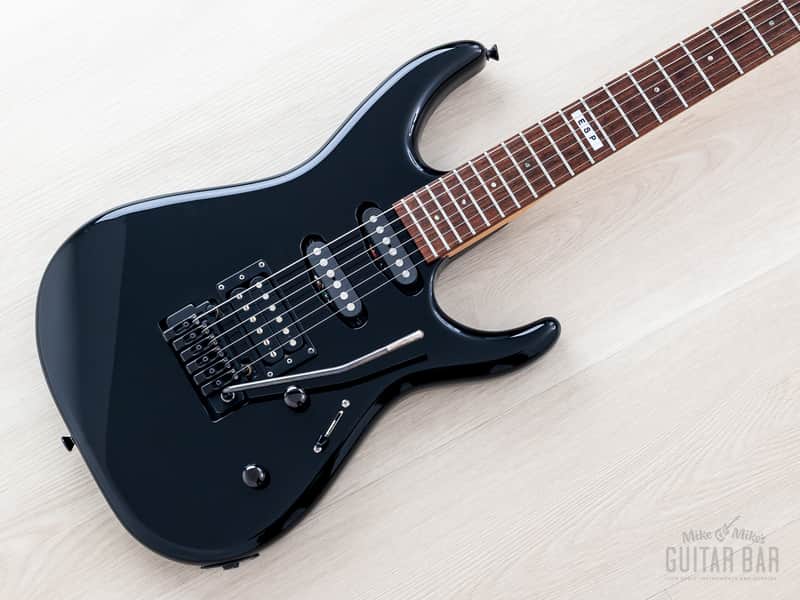 1980s ESP Custom Shop Mirage SSH Superstrat Black w/ Case image 1