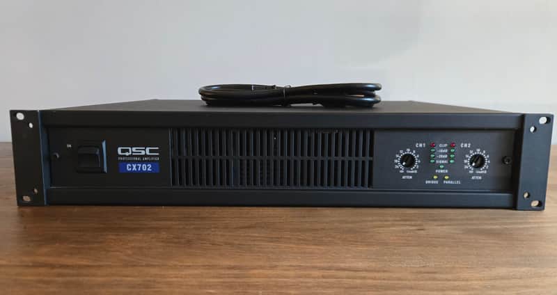 QSC CX702 2-Channel Commercial Power Amplifier 2010s - Black image 1