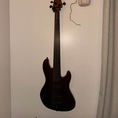 Warmoth Deluxe 5 J Bass Fretless 2025 Gloss Indian Rosewood image 2
