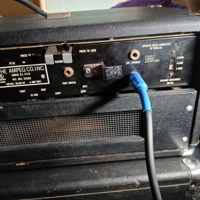 1972 AMPEG V4 100 Watt Tube Guitar Amp With Original 4 X 12" Cabinet image 9