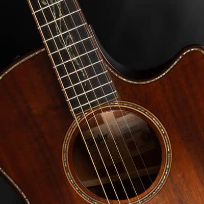 2022 Taylor Builder's Edition K24ce V-Class - Kona Burst | USA All Solid Grand Auditorium Acoustic Guitar Koa Beveled Armrest Cutaway ES-2 Pickup Paua Abalone Purfling | OHSC image 22