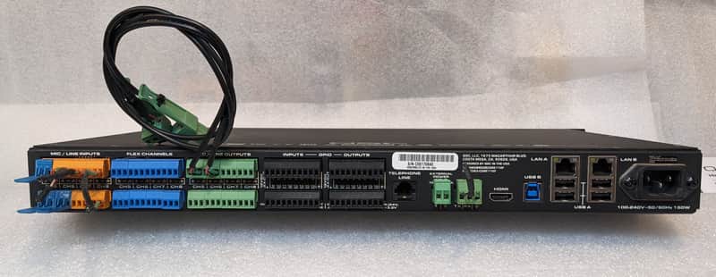 QSC Q-Sys Core 110f - Programmable Network Audio Processor DSP Mixer EQ USB Analog Dante IO Multi-Effects image 1