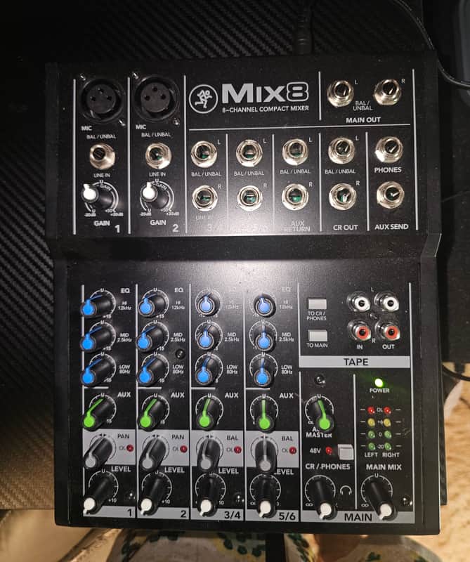 Mackie Mix8 8-Channel Compact Mixer 2015 - Present - Black image 1