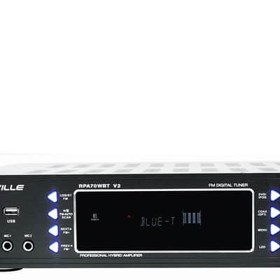 Rockville Bluetooth Receiver+(4) White Wall Speakers+Mics 4 Restaurant/Bar/Cafe image 2