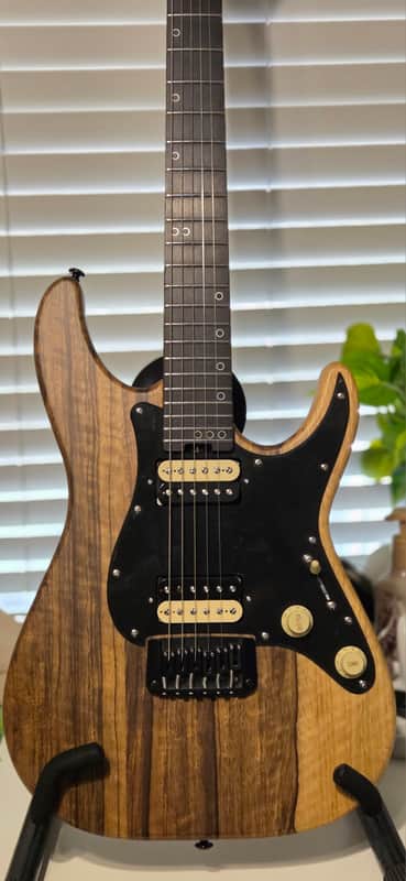Schecter Diamond Series SVSS Exotic Black Limba 2022 - Black Limba Wood Grain image 1