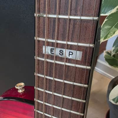 ESP CUSTOM SHOP Climax 1 of 100 ever made! Limited Edition RARE Model Ash Body! Cherry Sunburst 90s 1990's Piezo Electric AAA Flame Top Singlecut Guitar image 3
