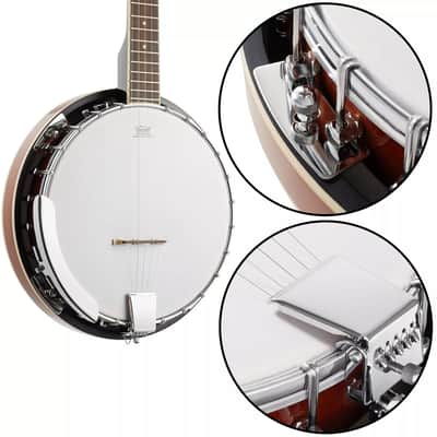 5-String Banjo - Full Size with Closed Back, Mahogany Resonator, and Geared 5th Tuner image 6