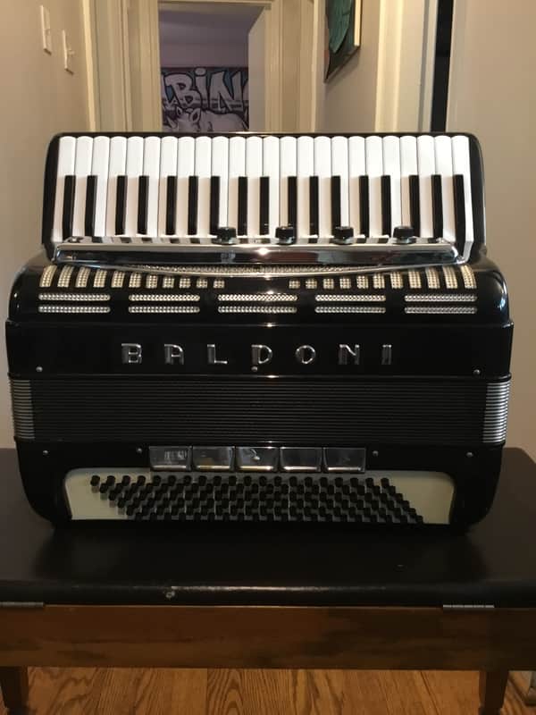 Baldoni Accordion Triple Musette Custom  - Black image 1