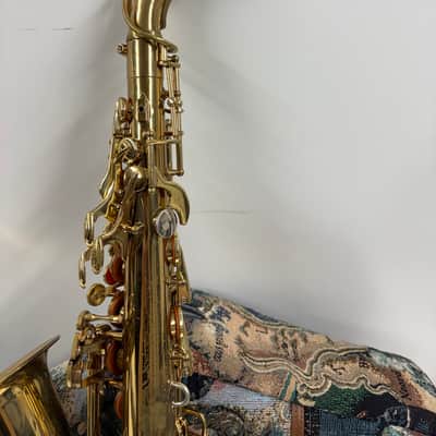 C.G. Conn 1970s Alto Saxaphone -- Brass Engraved Rose Design image 7