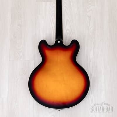 1997 Epiphone Casino Hollowbody Guitar Sunburst w/ Case, Peerless image 3