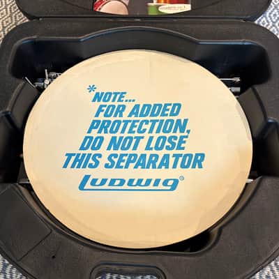 One of a Kind NOS Ludwig No. 404 Acrolite 5x14" 8-Lug Aluminum Snare Drum with Pointed Blue/Olive Badge Early 70s image 19