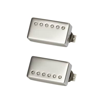 Gibson Custombucker Matched set Double Black True Historic Nickel Covers 2-conductor Unpotted Alnico III