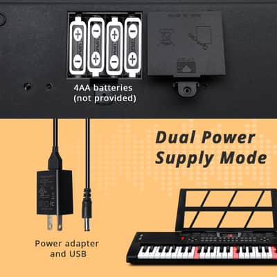 Glarry GEP-201 54-Key Portable Electronic Piano Keyboard w/LCD Screen, Microphone image 5