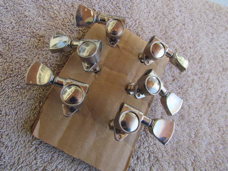 Grover Rotomatic Les Paul Tuners Nickel Plated W/Metal Keystone Buttons Fits Gibson Les Paul image 1