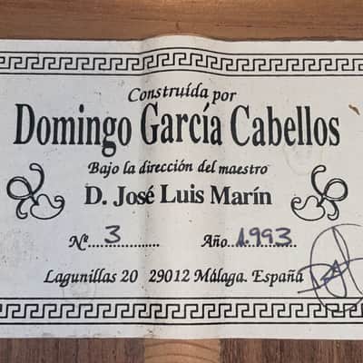 Jose Luis Marin/Domingo Garcia Cabellos 2003 handmade classical guitar - traditional Spanish guitar - great sound - video! image 12