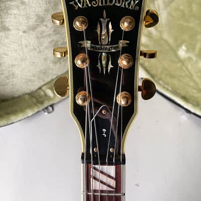 Washburn MIK J-9 VG Black Thinline Hollowbody Guitar w/OHSC image 4
