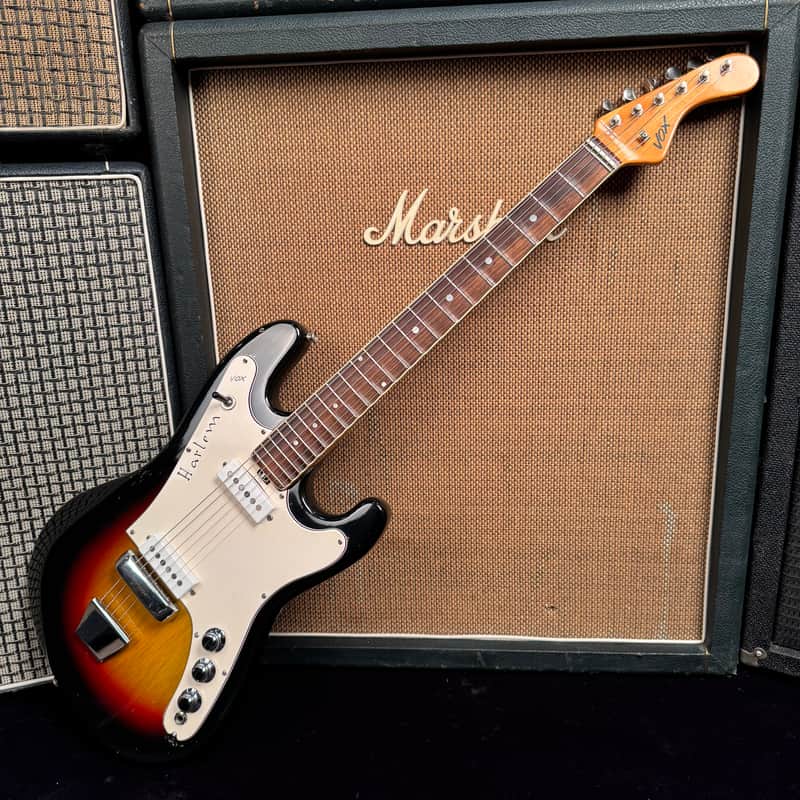 1966 Vox Harlem V244 3-Color Sunburst Factory Scalloped Neck image 1