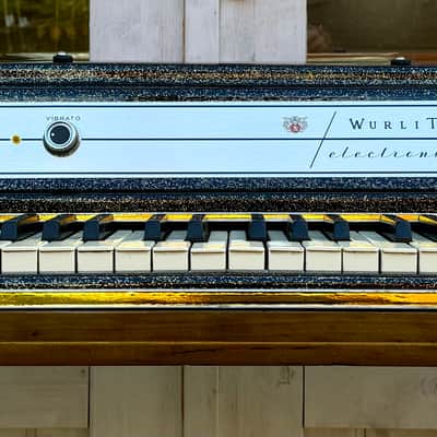 Wurlitzer 200A Electric piano,  rerfurbised in custom black and gold sparkle image 14