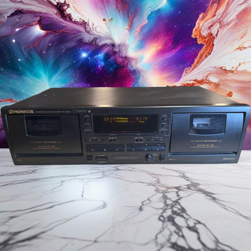 Pioneer CT-W770 Dual Auto-Reverse Stereo Double Cassette Deck Dolby B,C Tested🔥