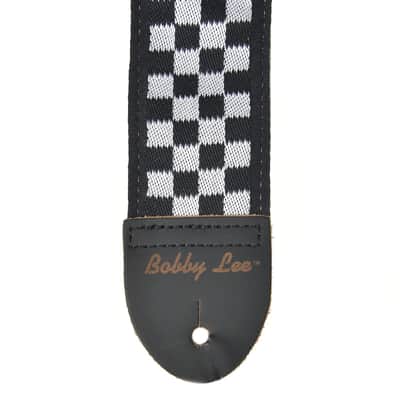 Souldier Raceway Checker 2" Black and White Rick Nielsen Cheap Trick Strap image 2