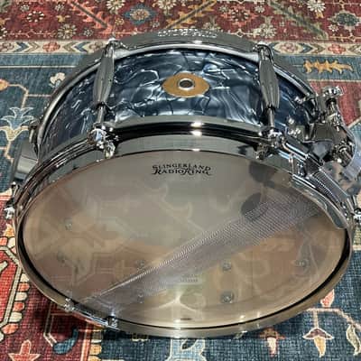 Slingerland Radio King 5.5" x 14" Solid Maple Snare - Black Diamond Pearl image 7