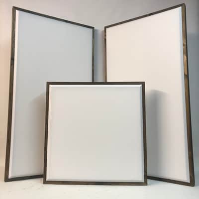 Acoustic Panels (SET OF 3) White & Walnut Framed (4ft x 2ft) and (2ft x 2ft) image 4