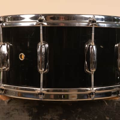 1990s Slingerland 7x14 Ridgeland Black Lacquer Snare Drum image 7