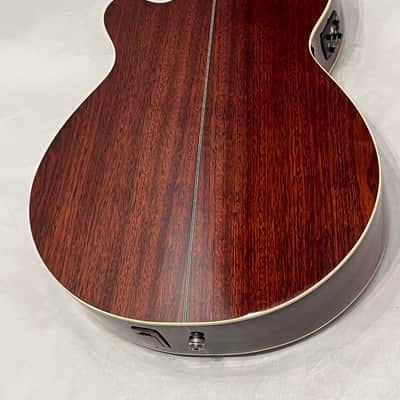 Tanglewood TW45-VS Sundance  Solid Cedar/Mahogany Super Folk Cutaway with Electronics  Vintage Sunburst Gloss made in the UK image 10