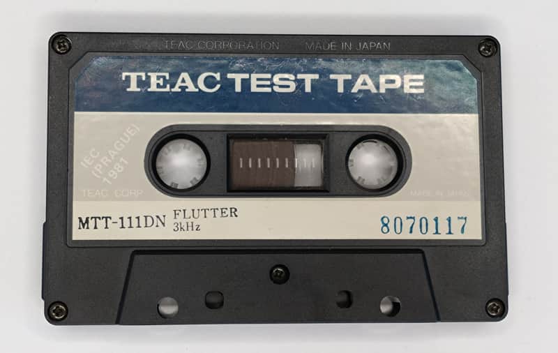 CASSETTE TEST TAPE TEAC MTT-111D FLUTTER 3KHz 1980s image 1