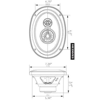 Cerwin Vega XED693 6x9" 3-Way Coaxial Car Speakers 6" x 9" image 5