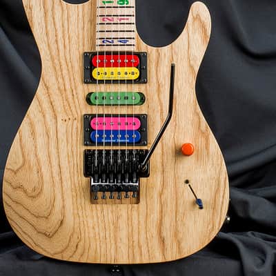 Kiesel Carvin JB24 Jason Becker Tribute Numbers Guitar with Floyd Rose Tremolo 2017 Tung Oil image 1