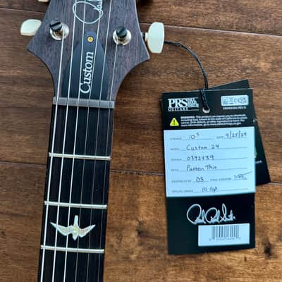 PRS Custom 24 Electric Guitar Yellow Tiger Hybrid Package Pattern Thin 10-Top 0392439 image 8