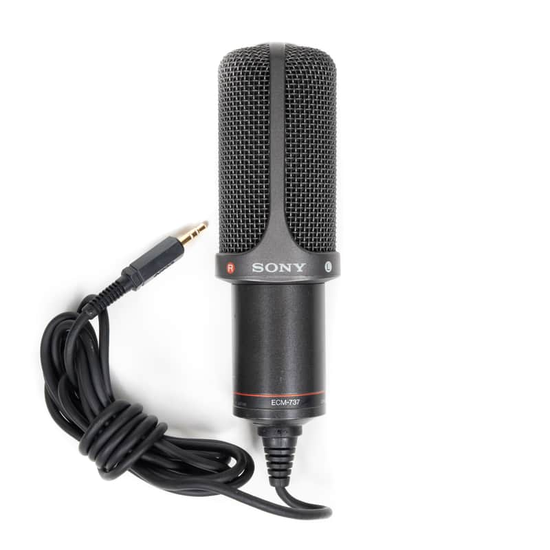 2010s Sony ECM-77B Mini Omnidirectional Lavalier Microphone Black