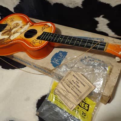 1950s Jefferson Toy Company "ROY ROGERS" Child's Toy Guitar Western TV Theme w/Original Box and Manual image 7